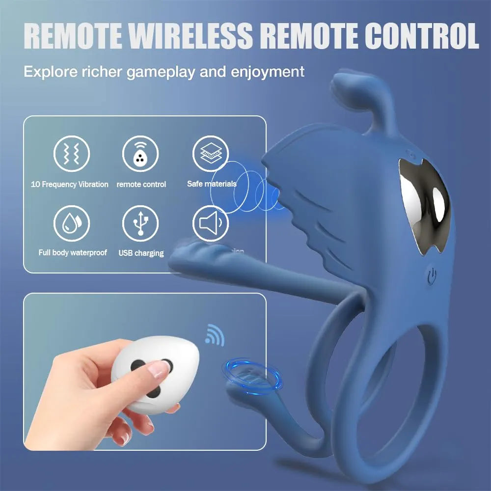 Anillo Vibrador con Control Inalámbrico – 10 Modos de Vibración