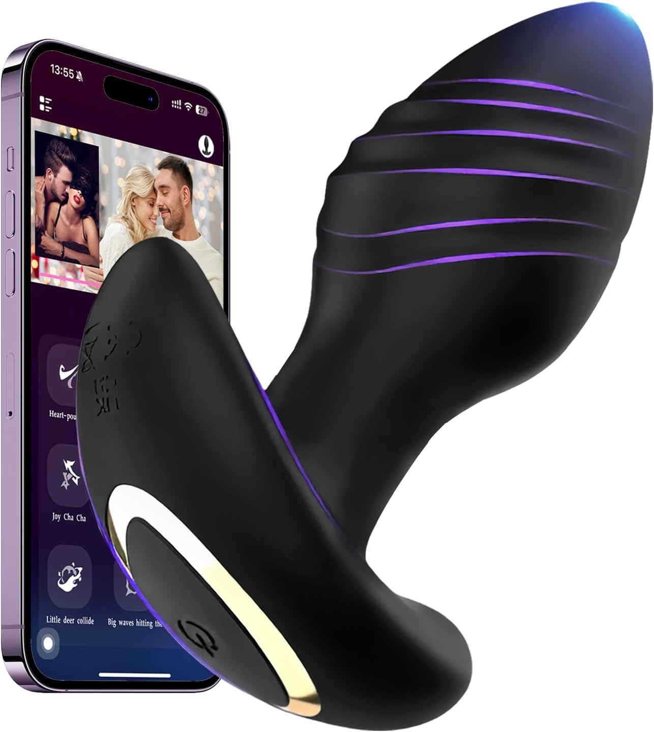 Vibrador Anal Rotatorio 360° con Control por App — Sumergible