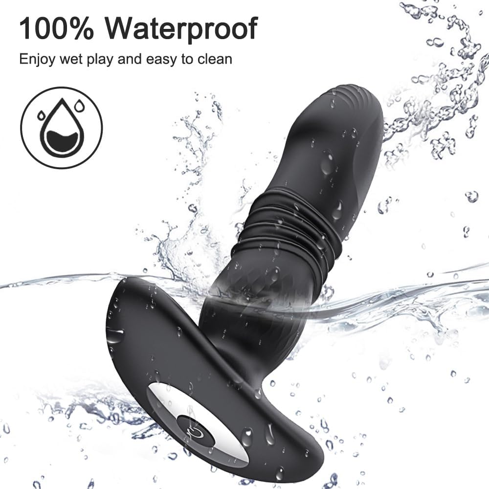 Vibrador Prostático con Empuje + Control Remoto — 10 modos