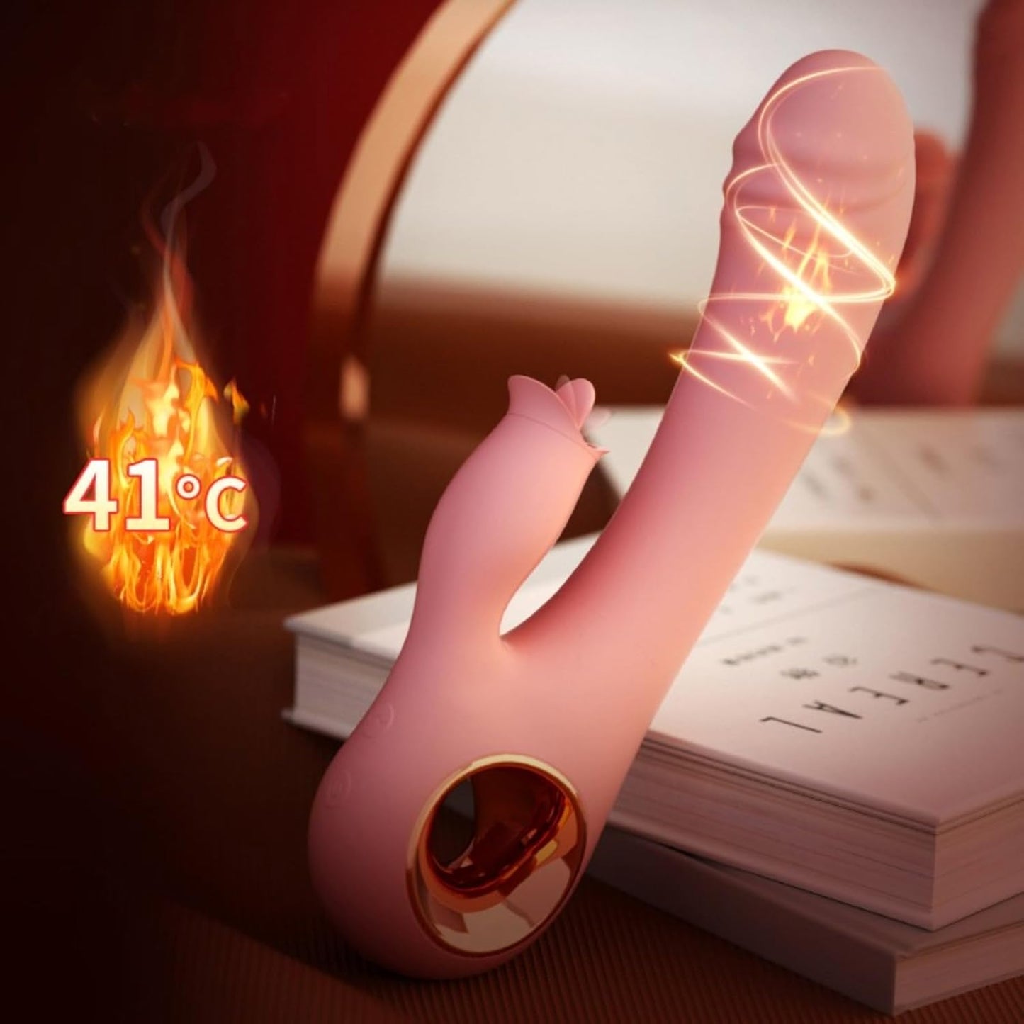 Vibrador Dual Punto G con Estimulación Externa y Función Calor