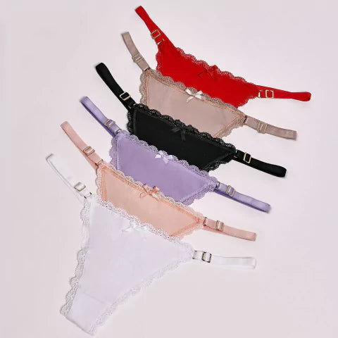 Art. 654 Pack x3 Tanga Less de Algodon Con Puntilla