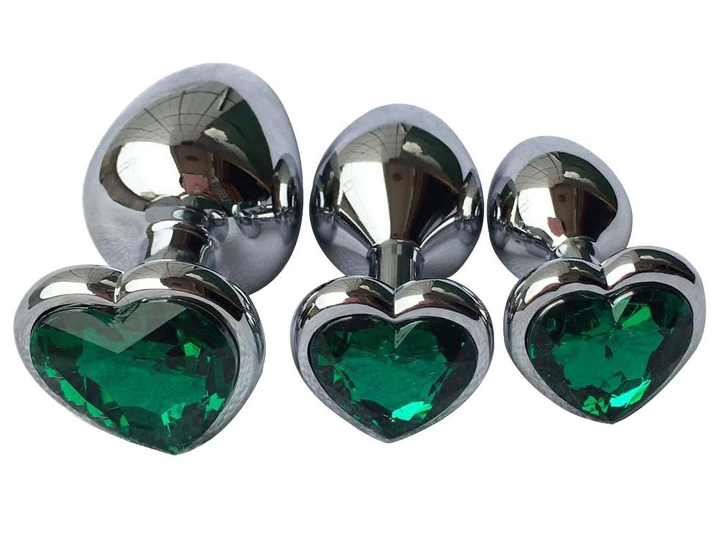 Plug Anal de Acero Quirúrgico con Joya en Forma de Corazón – 3 Tamaños