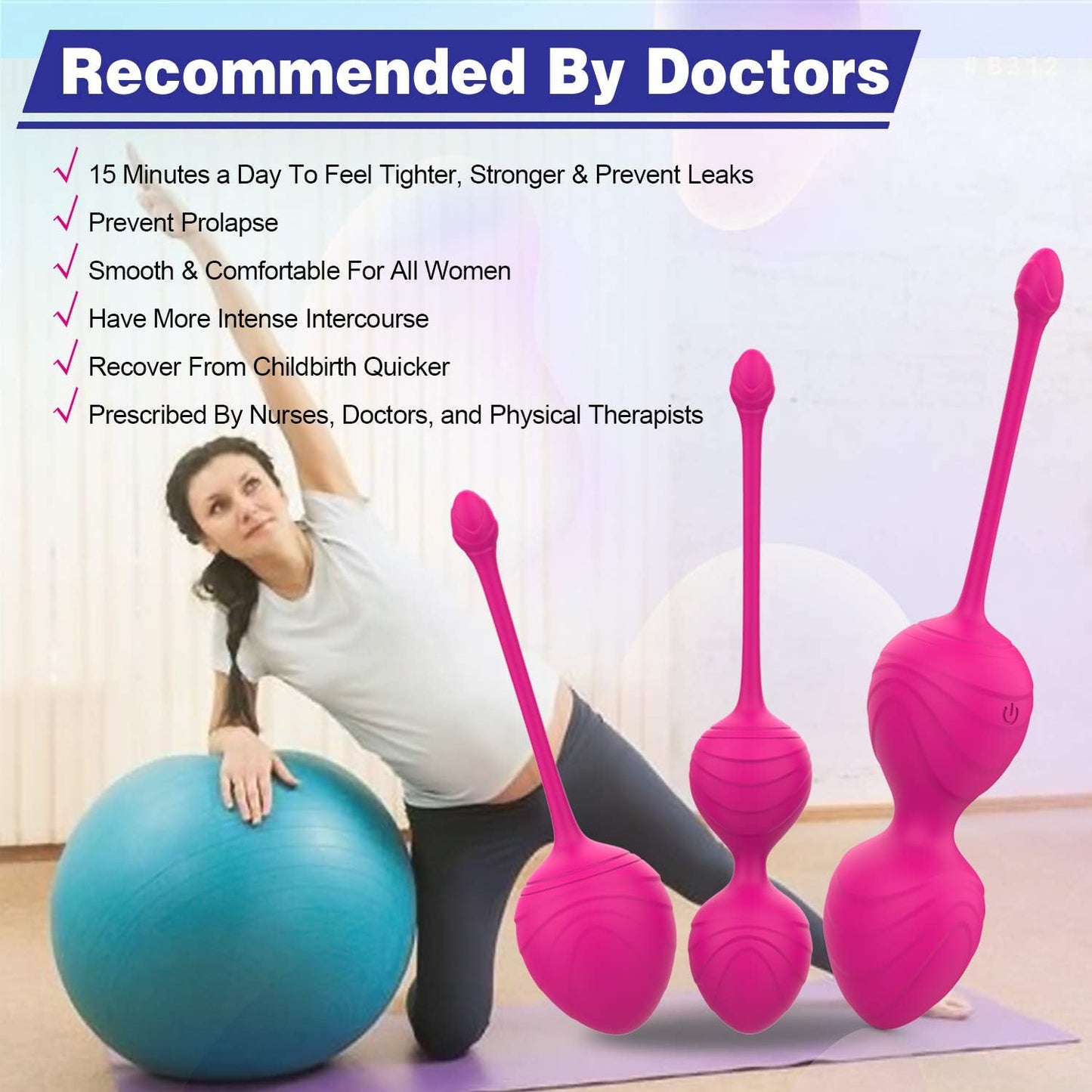 Set de Bolas de Kegel con Vibración y Control Remoto  Entrenamiento Progresivo
