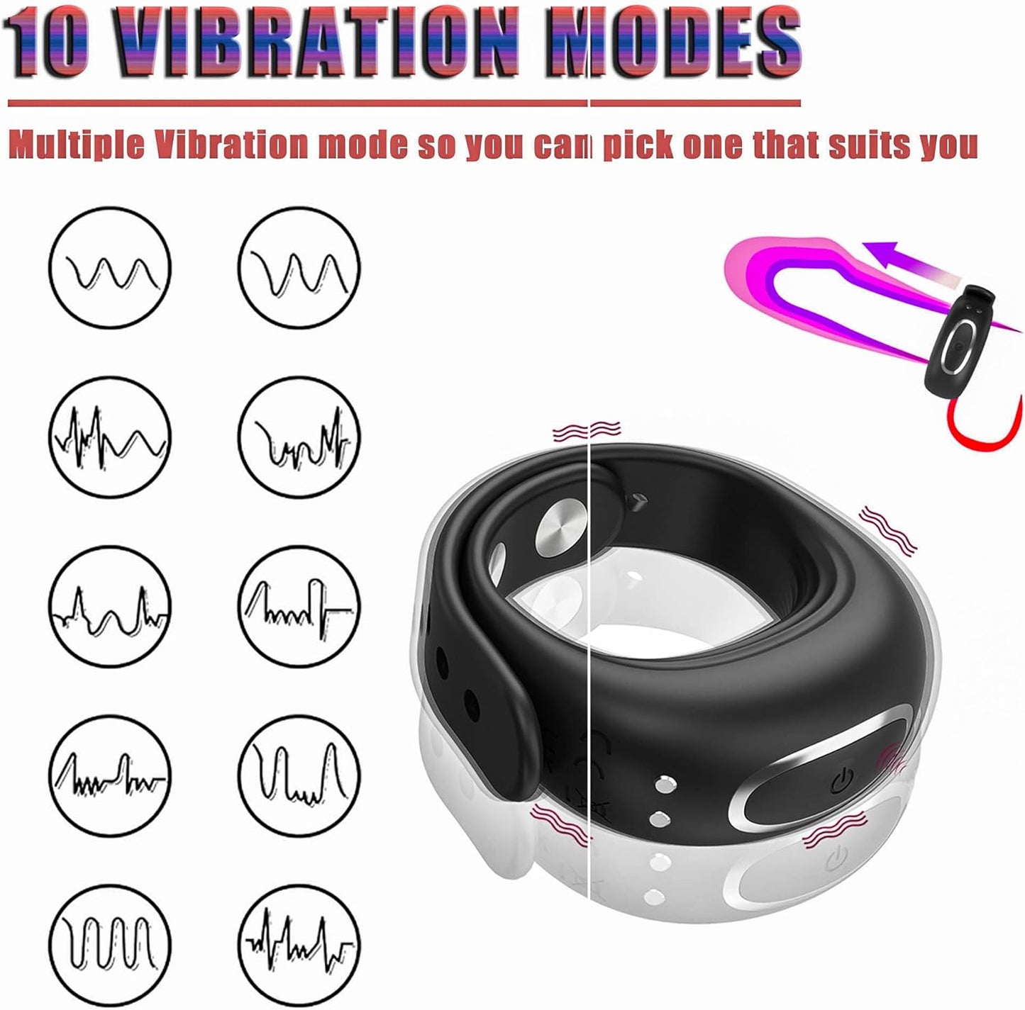 Anillo Vibrador Premium con App – Placer inteligente y conexión sin límites
