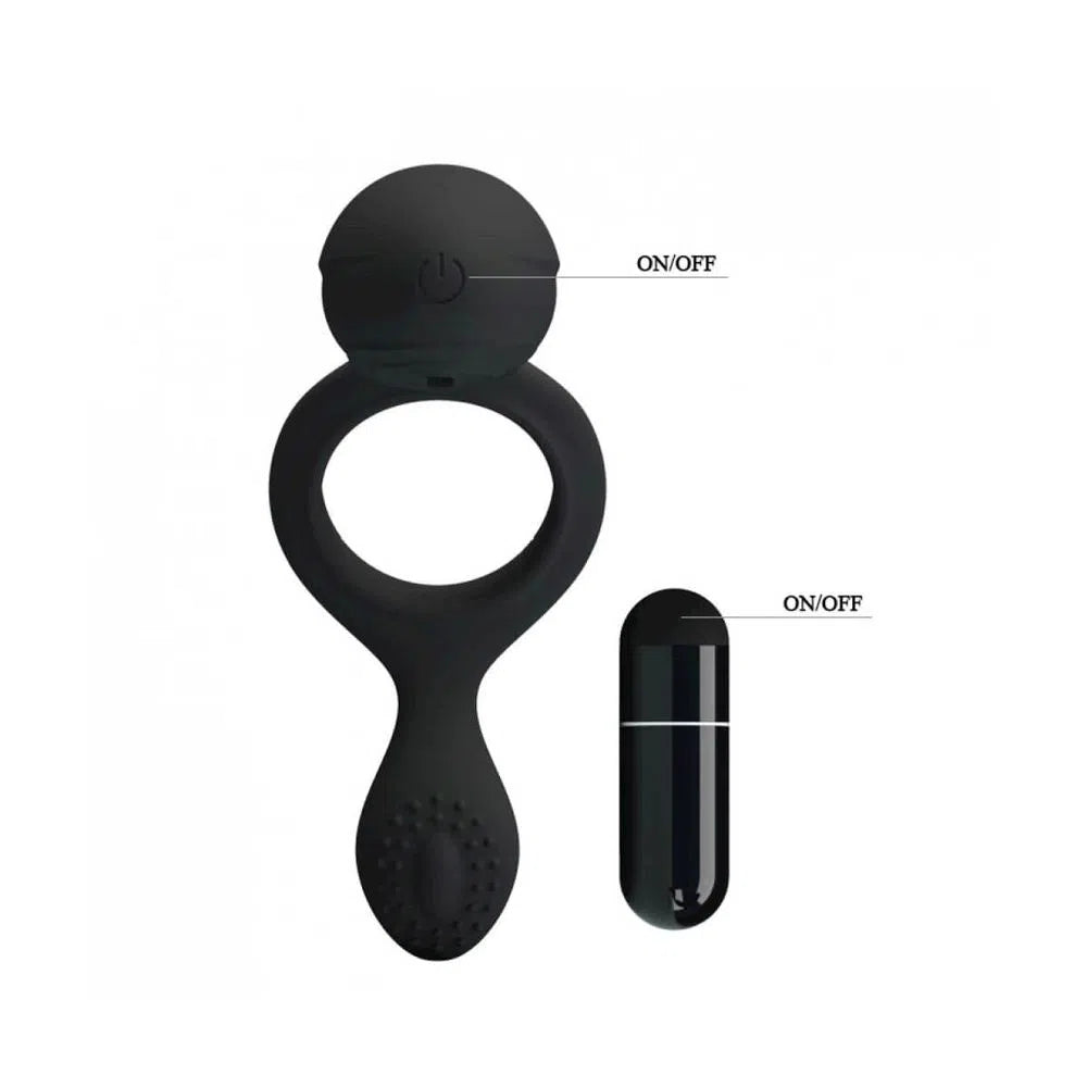 Anillo Vibrador Pretty Love Ethel con Estimulador Externo