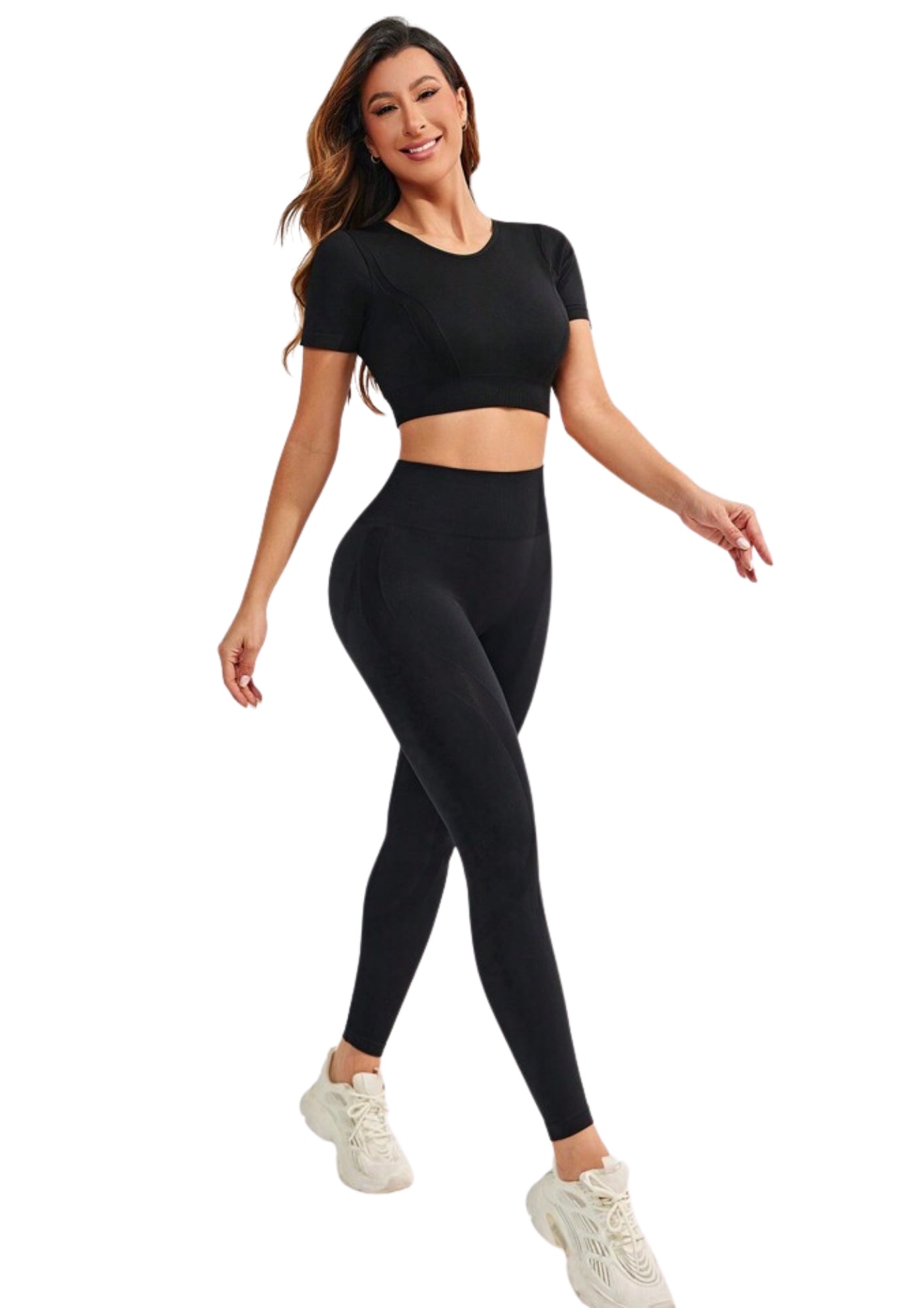 Leggings Negro efecto push up faja en el abdomen