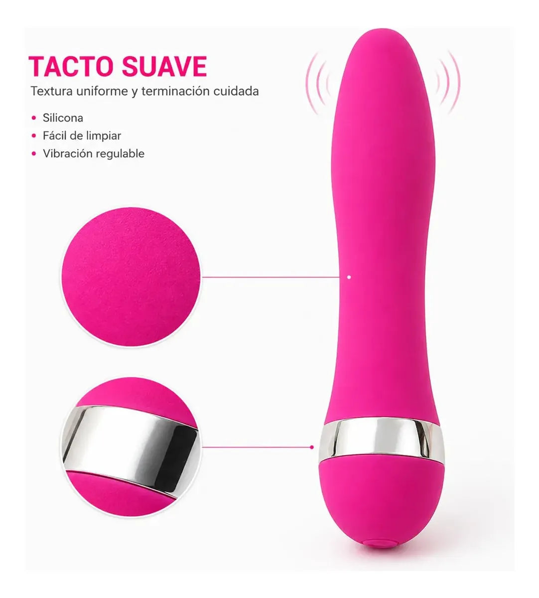 Mini Vibrador Pink Multizona – 6 Estilos Diferentes