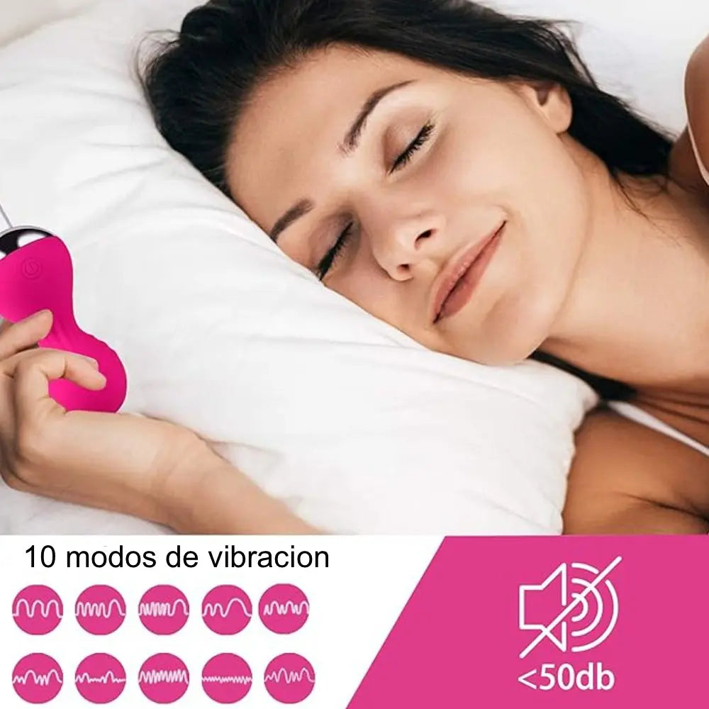 Bola de Kegel Vibradora Doble con Control Remoto — Recargable USB