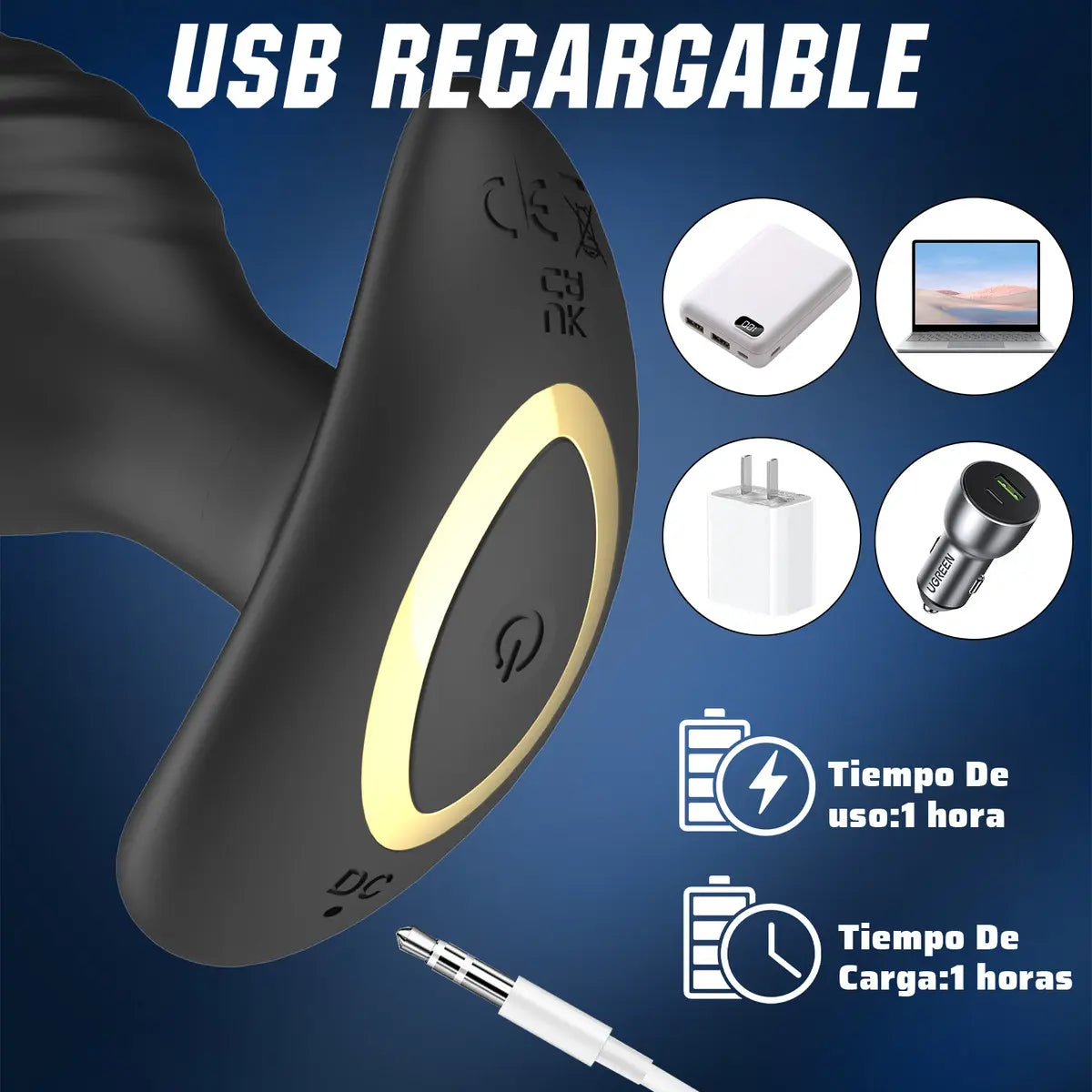 Plug Anal Inteligente con Vibración, Movimiento 360° y Control por App