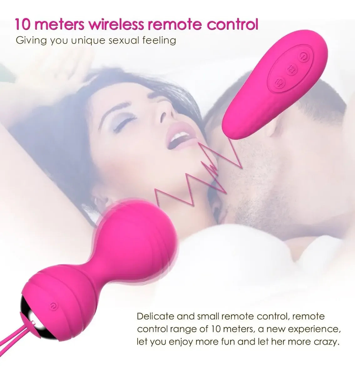 Bola Kegel Vibradoras con Control Remoto — Doble Vibración, 10 Modos