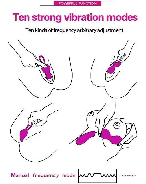 Bola Kegel Vibradoras con Control Remoto — Doble Vibración, 10 Modos