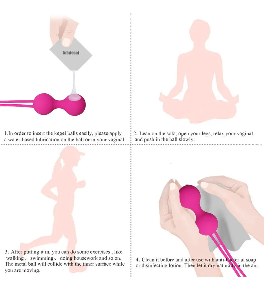 Bola de Kegel Vibradora Doble con Control Remoto — Recargable USB