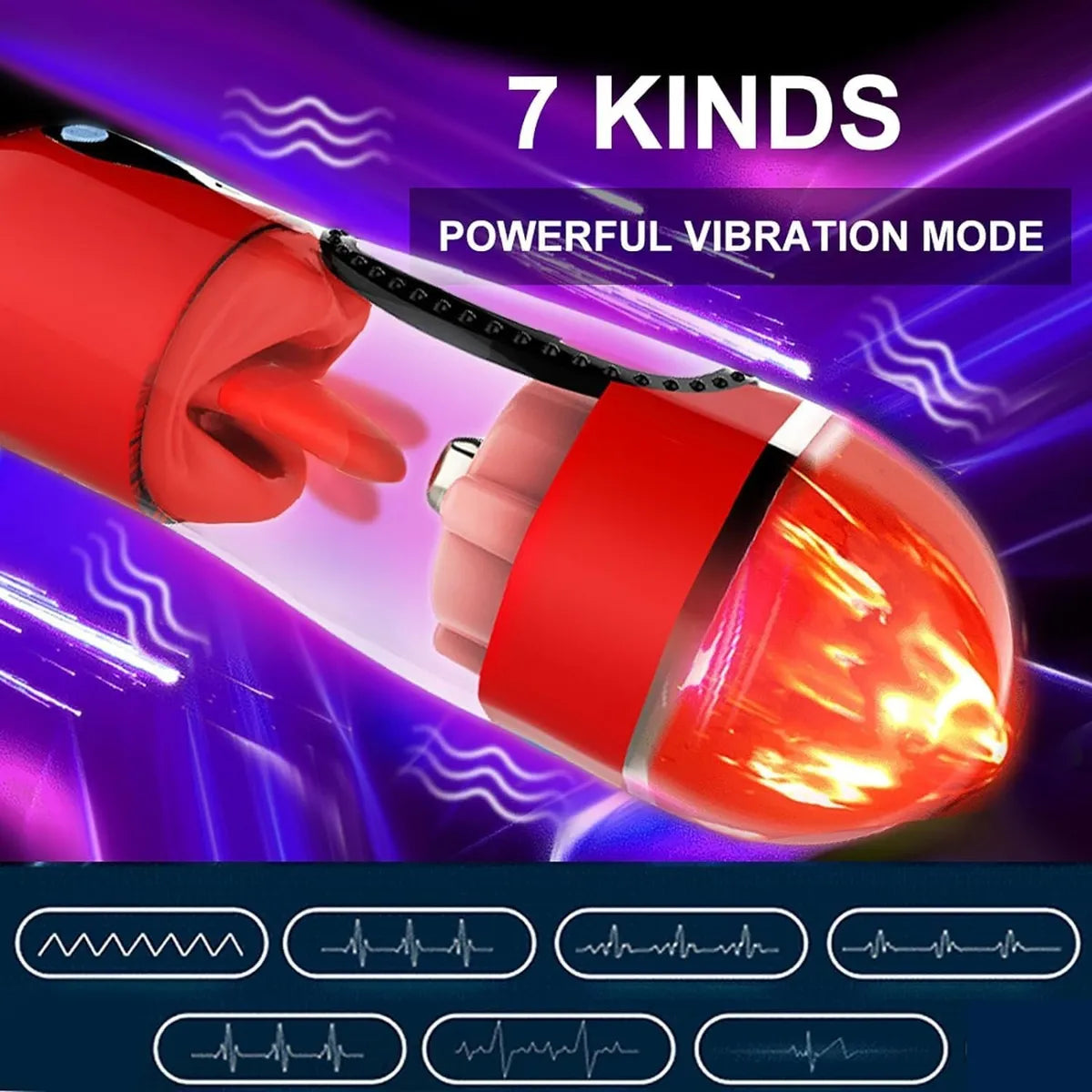 Masturbador Masculino Automático Claire 4 en 1 con Vibración, Calentamiento y Sonido de gemido  Integrado