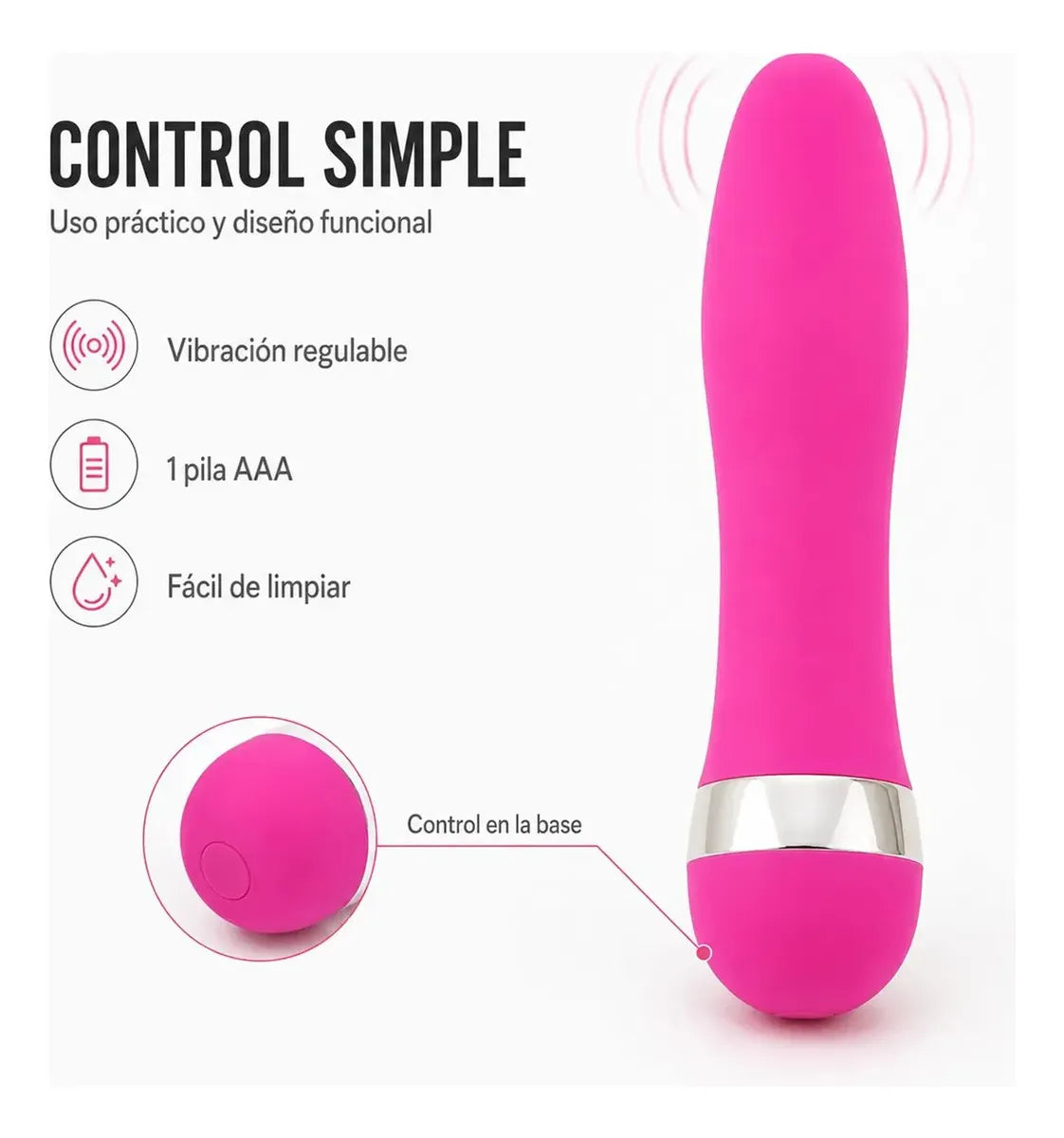 Mini Vibrador Pink Multizona – 6 Estilos Diferentes