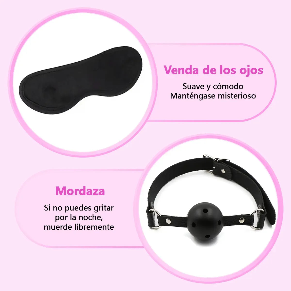 Kit BDSM 11 Piezas Set para Adultos Paleta de azotes, latigo, mordaza +