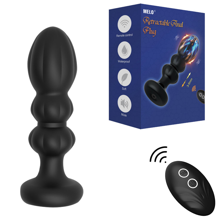 Plug Anal Vibrador con Empuje + Control Remoto MELO (2 en 1)