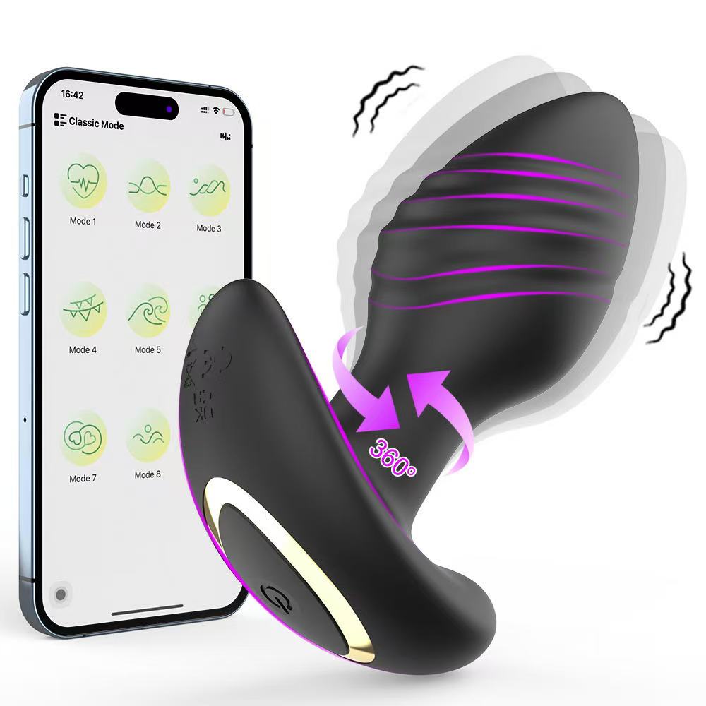 Vibrador Anal Rotatorio 360° con Control por App — Sumergible