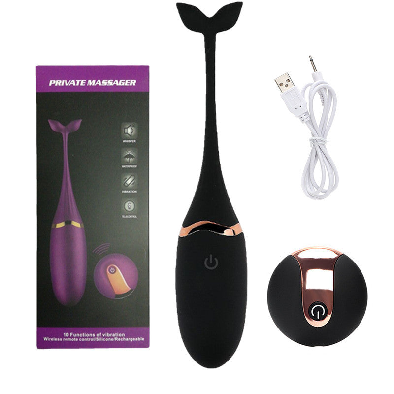 Vibrador tipo cola de ballena con control remoto inalámbrico – flexible, 10 modos de vibración