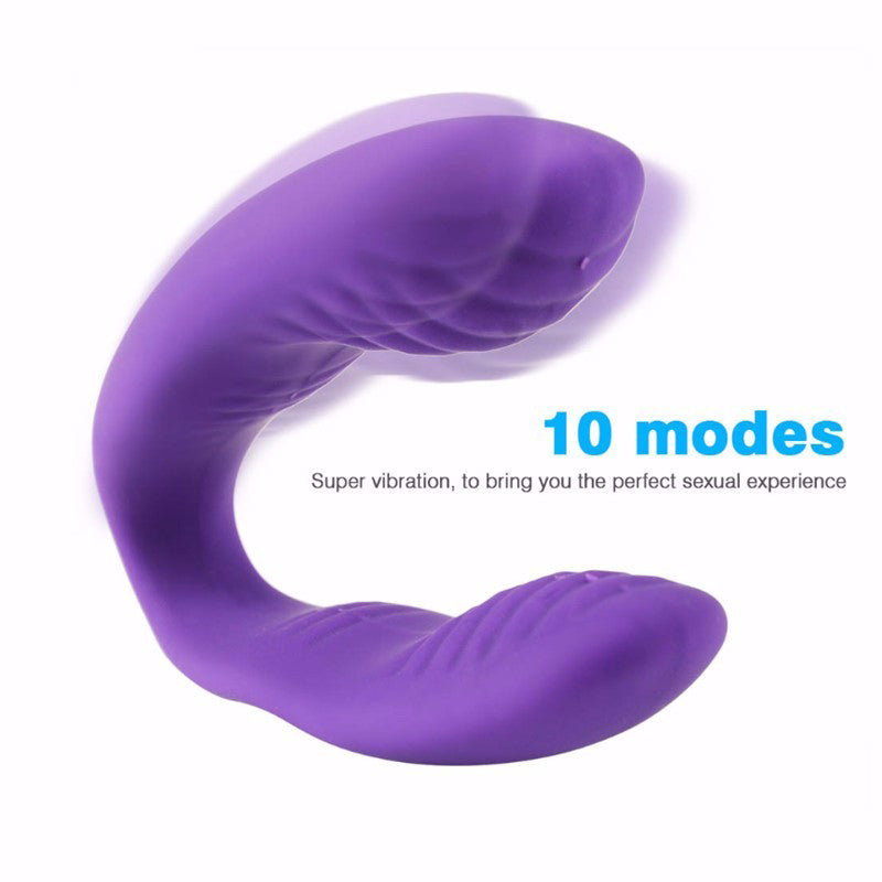 Vibrador Doble Tipo U con Control Remoto + 10 Modos
