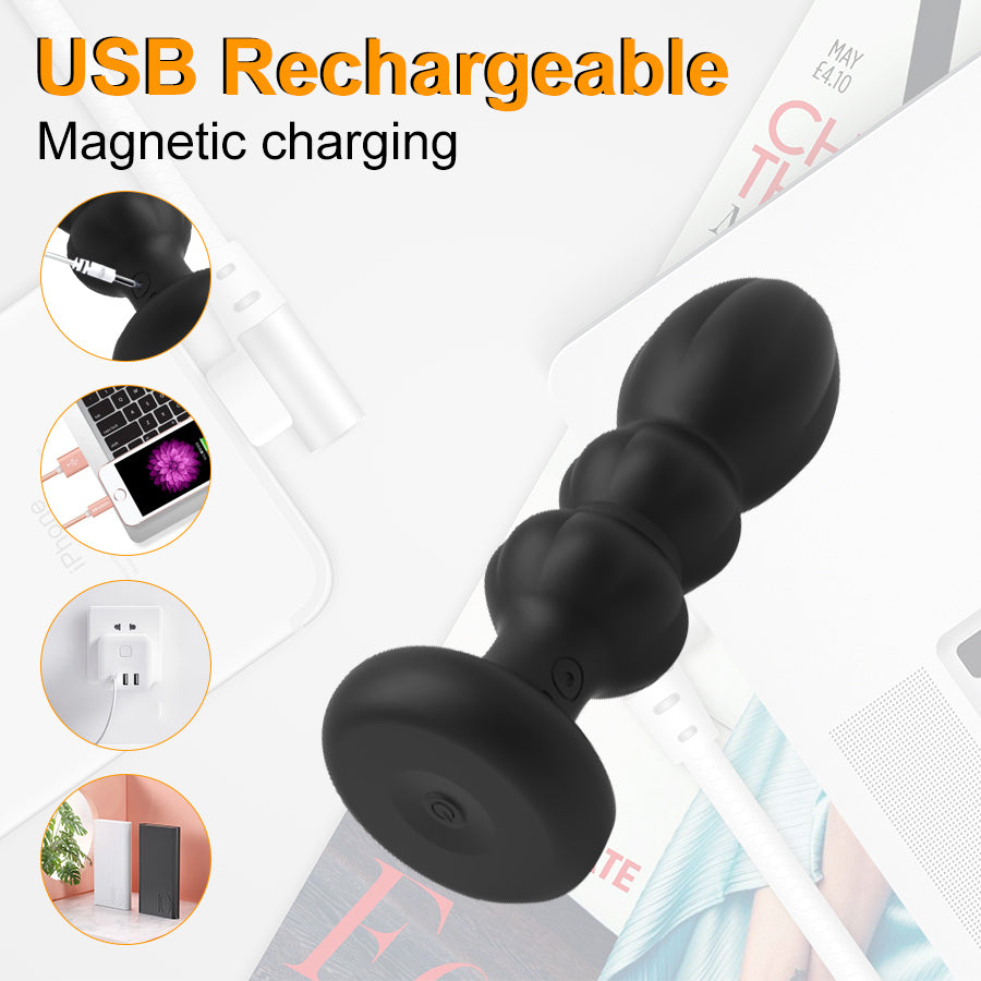 Plug Anal Vibrador con Empuje + Control Remoto MELO (2 en 1)