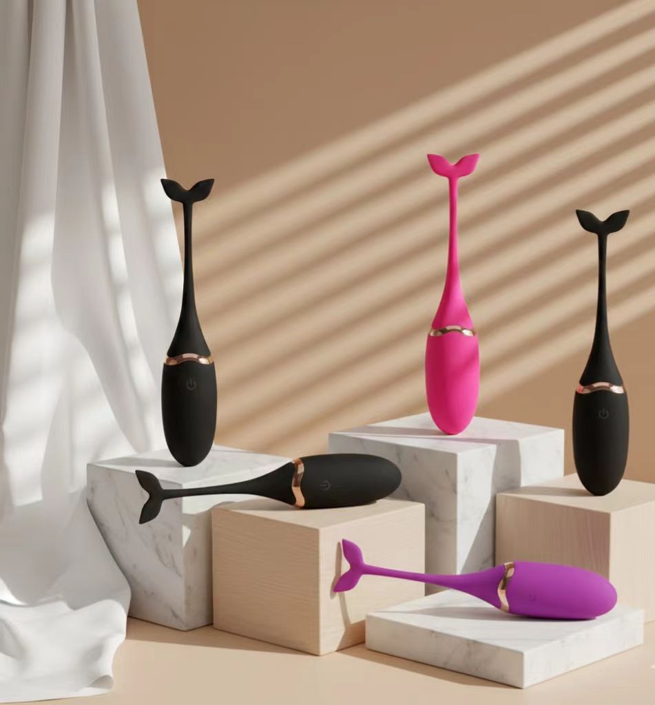 Vibrador tipo cola de ballena con control remoto inalámbrico – flexible, 10 modos de vibración