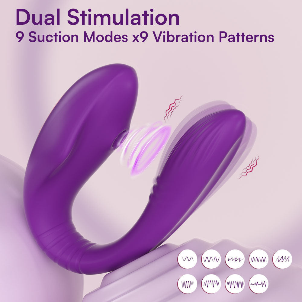 Vibrador Tipo U con Control APP  Succión y Vibración Dual