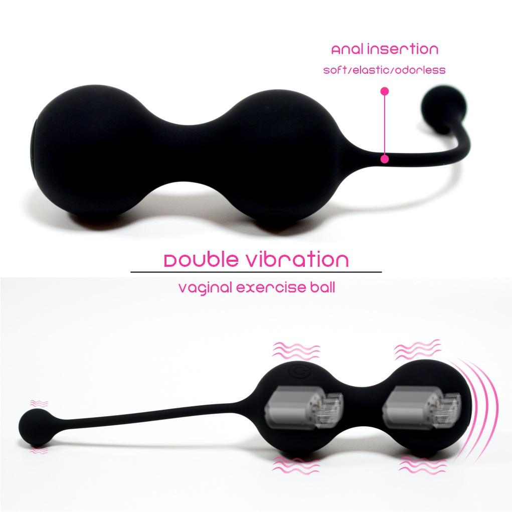 Bola de Kegel Vibradora Doble con Control Remoto — Recargable USB