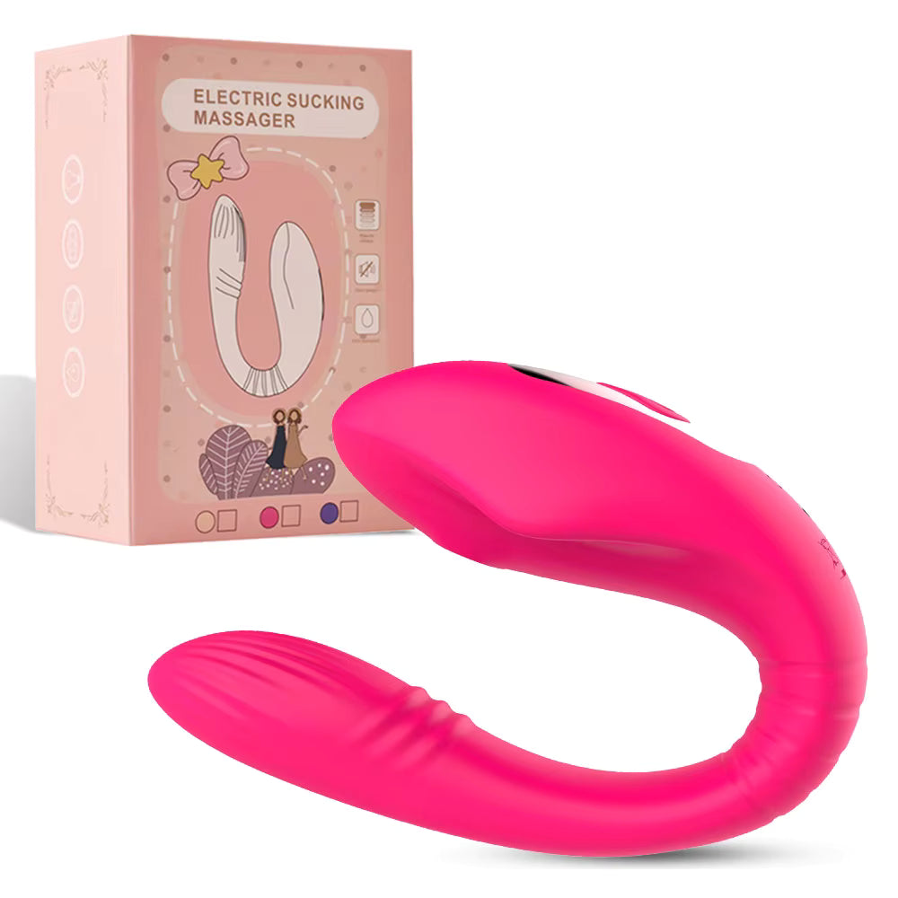 Vibrador en U con Succión Dual y Control Remoto 8 modos de vibración + 5 succion.