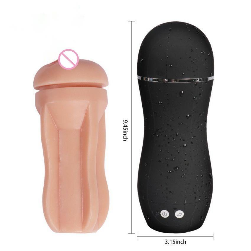 Shequi Masturbador Masculino con Vibración y Gemidos Integrados – Recargable USB