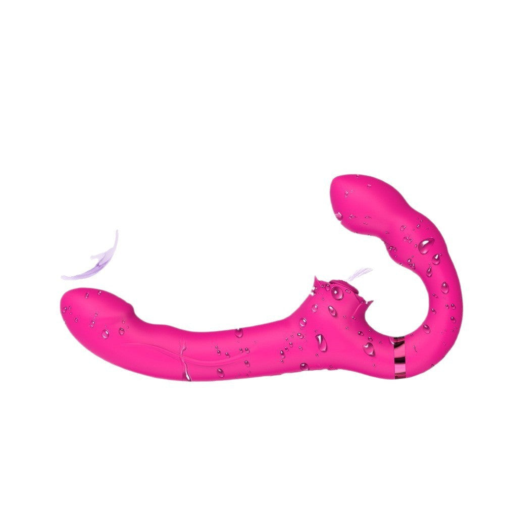 Vibrador Doble Cabezal Triple Estimulación Punto G y Clítoris con Control Remoto