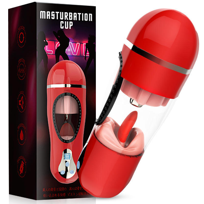 Masturbador Masculino Automático Claire 44en 1 con Lengua, Calor, Vibración y Sonido de gemido  Integrado