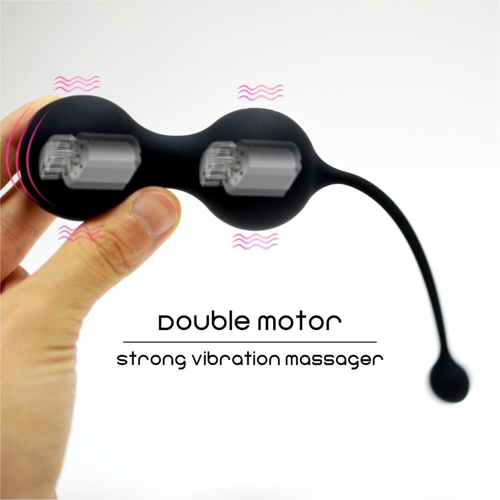 Bola de Kegel Vibradora Doble con Control Remoto — Recargable USB