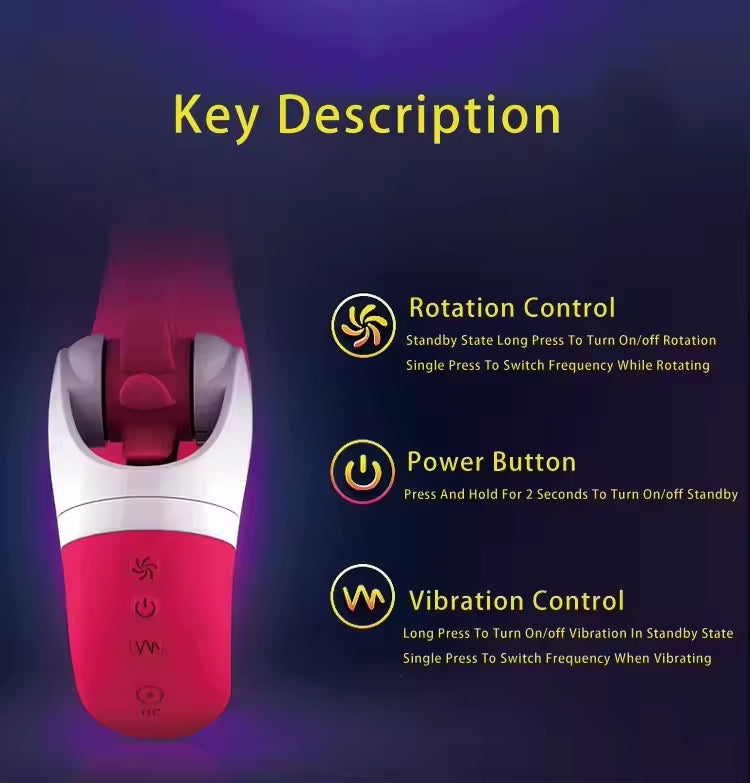 VIBRADOR DOBLE ESTIMULACIÓN 2 EN 1 RECARGABLE