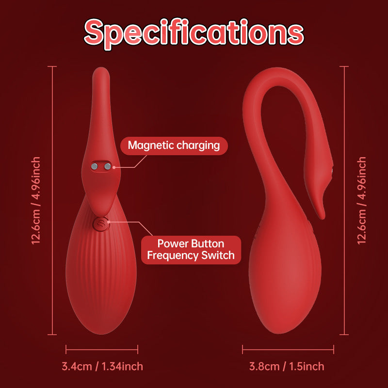 Vibrador Cisne con Control por App — Recargable · Resistente al agua