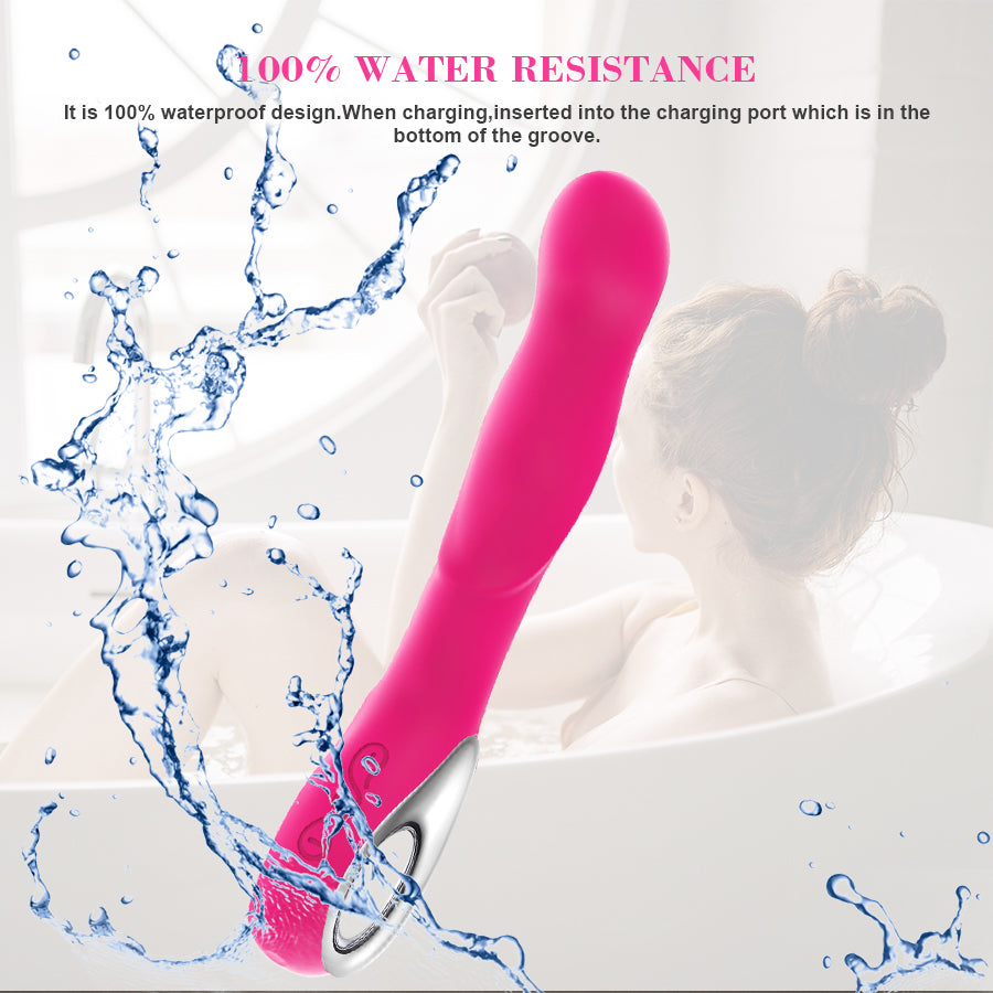 Vibrador Punto G de Silicona Recargable USB — 10 Modos de Vibración