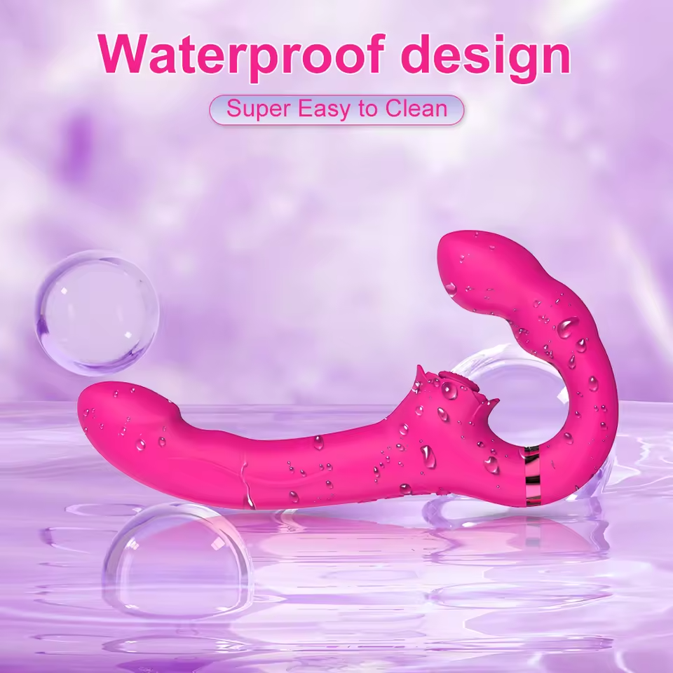 Vibrador Doble Cabezal Triple Estimulación Punto G y Clítoris con Control Remoto
