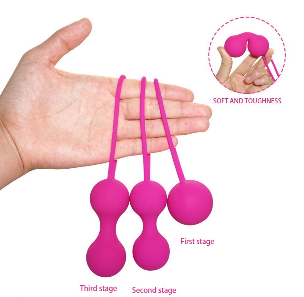 Set de Bolas de Kegel de Silicona — Entrenamiento de Suelo Pélvico (3 Niveles Progresivos)