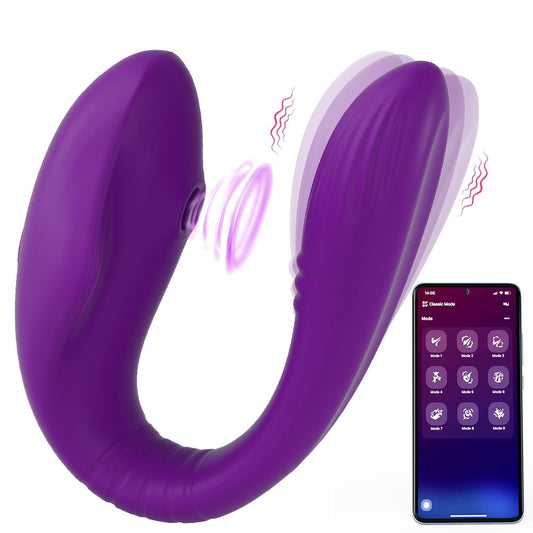 Vibrador Tipo U con Control APP  Succión y Vibración Dual