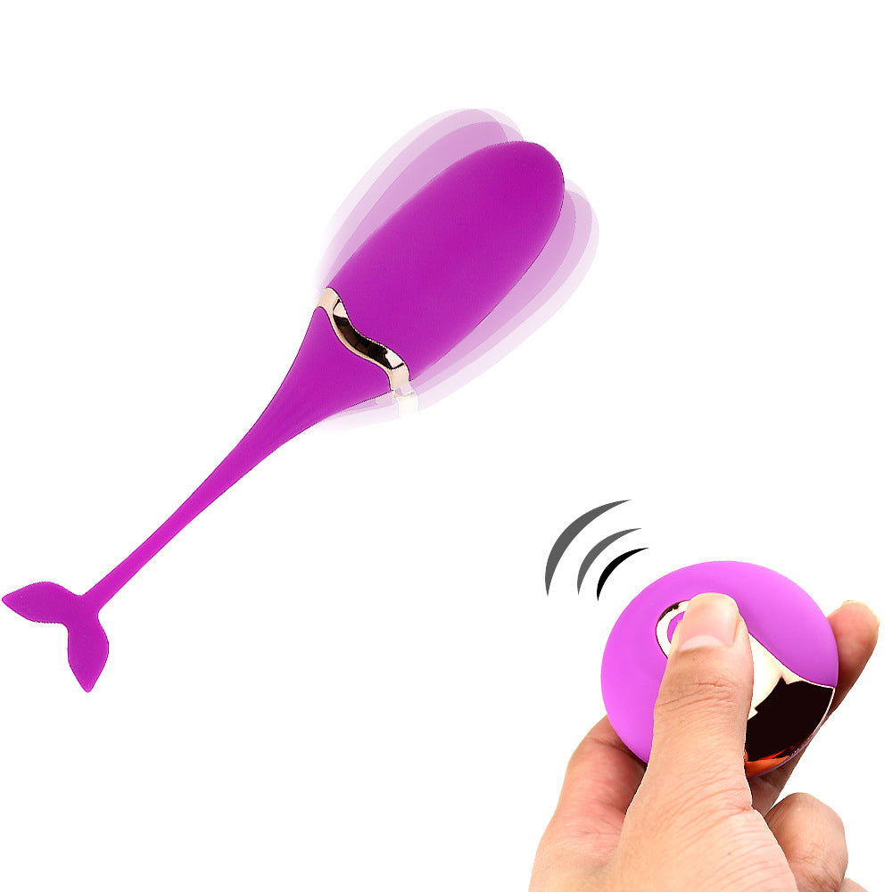 Vibrador tipo cola de ballena con control remoto inalámbrico – flexible, 10 modos de vibración