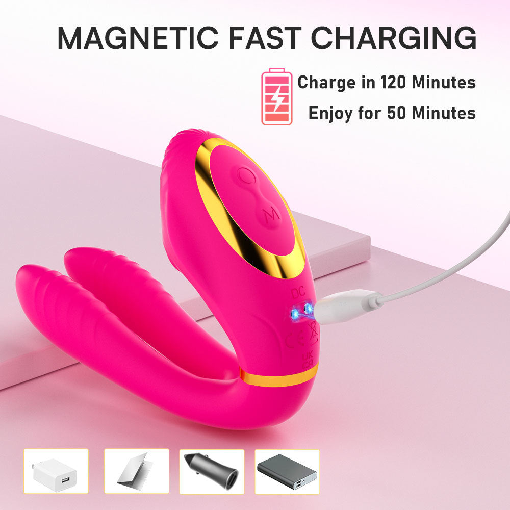 Vibrador de Doble Estimulación con App — Control Remoto 3 en 1