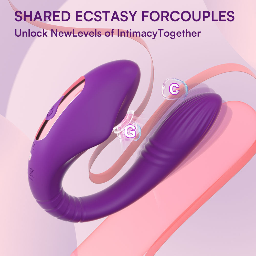 Vibrador Tipo U con Control APP  Succión y Vibración Dual