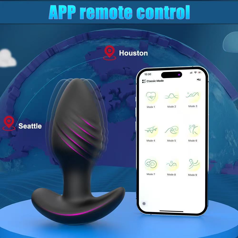 Vibrador Anal Rotatorio 360° con Control por App — Sumergible