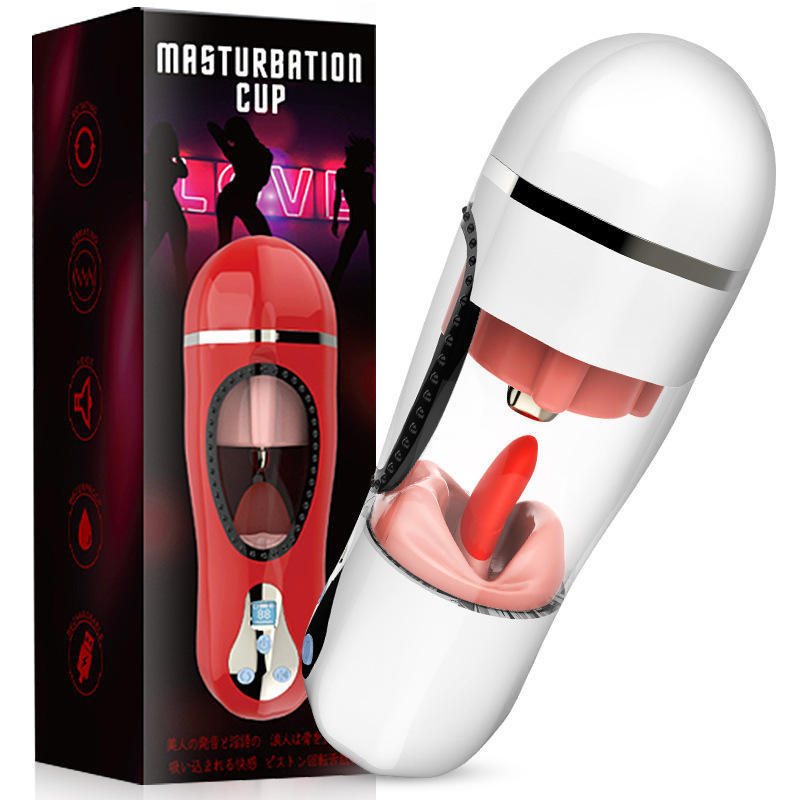 Masturbador Masculino Automático Claire 44en 1 con Lengua, Calor, Vibración y Sonido de gemido  Integrado