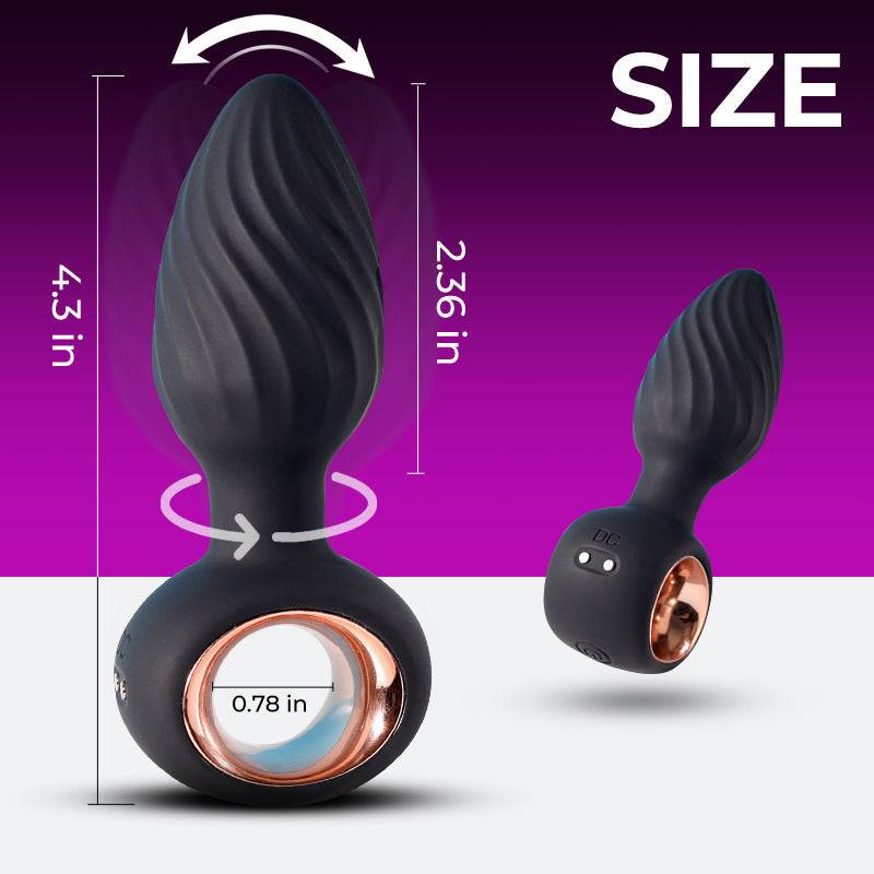 Plug Anal Giratorio 360° con Control Remoto y Vibración Multifrecuencia
