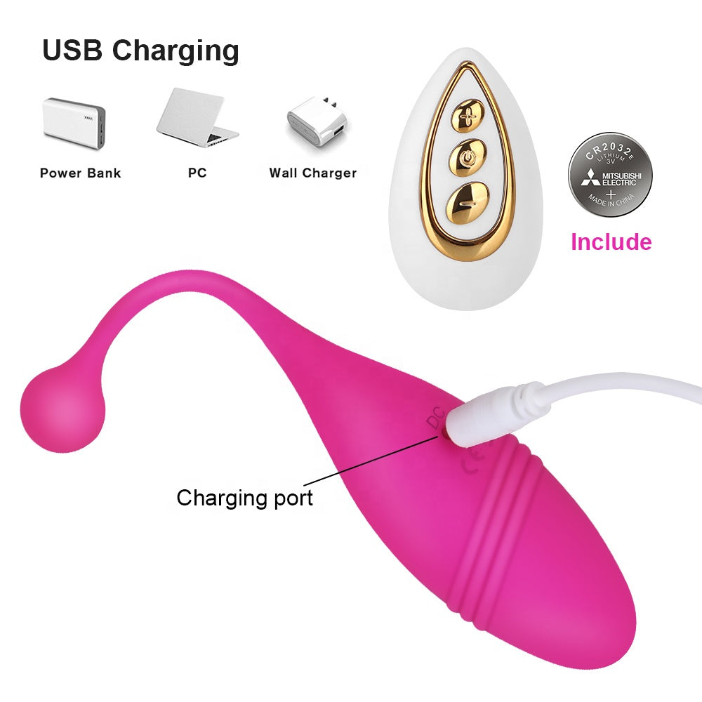 Huevo Vibrador con Control Remoto Inalámbrico  10 Modos de vibración