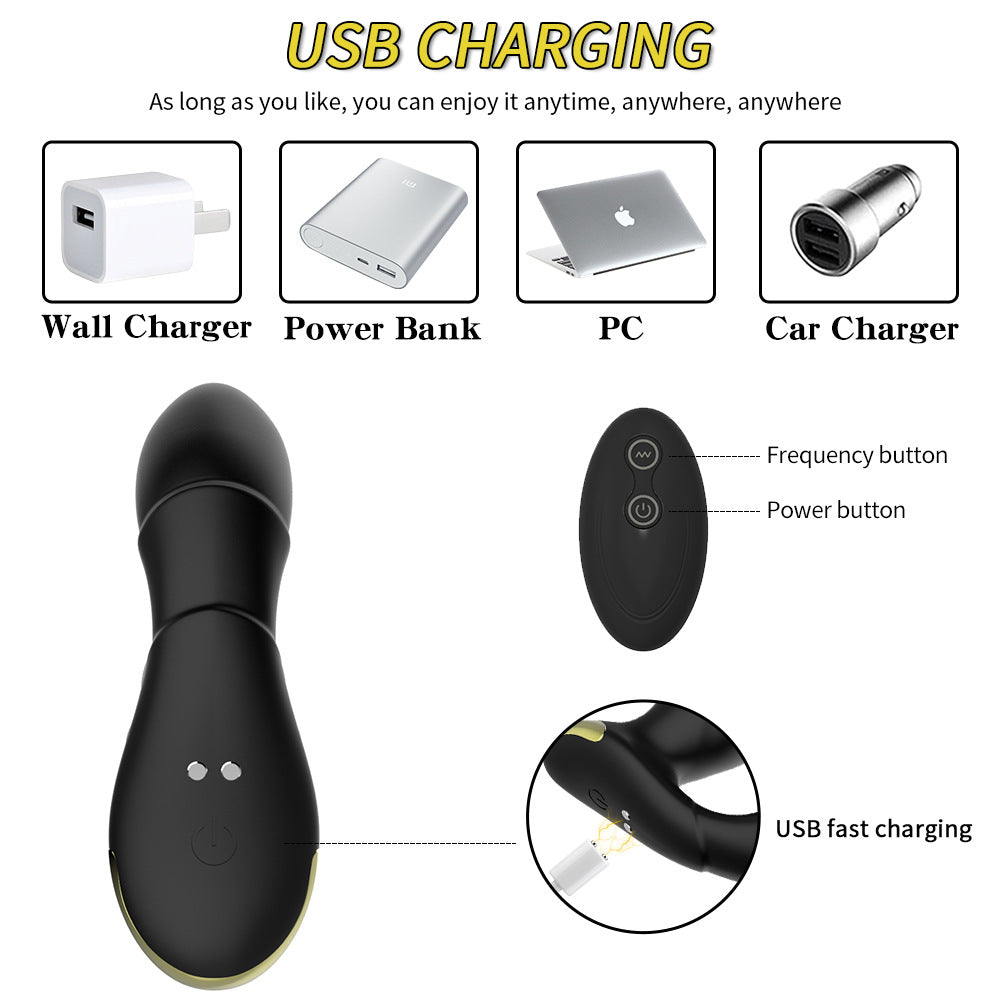 MASAJEADOR DE PRÓSTATA CON DOBLE MOTOR Y CONTROL REMOTO