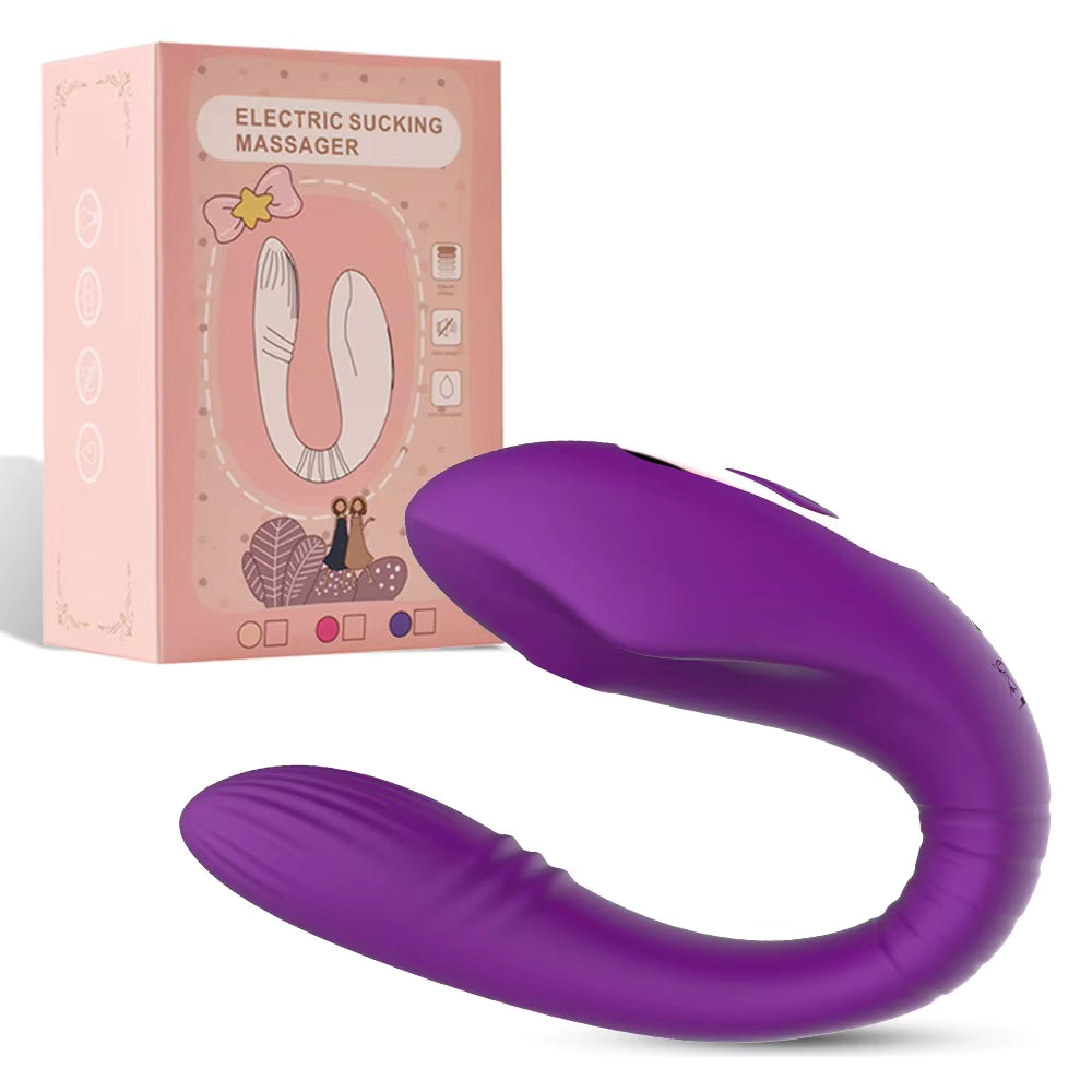 Vibrador en U con Succión Dual y Control Remoto 8 modos de vibración + 5 succion.