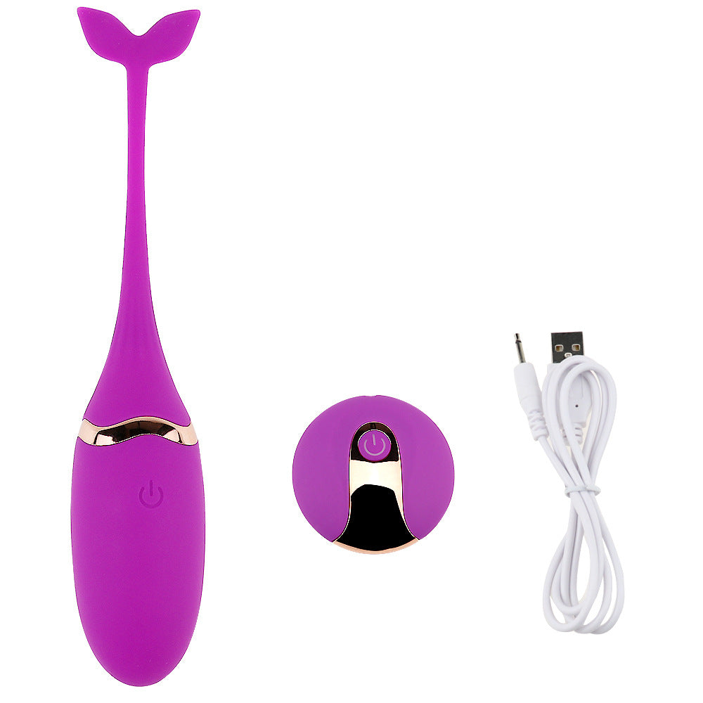 Vibrador tipo cola de ballena con control remoto inalámbrico – flexible, 10 modos de vibración