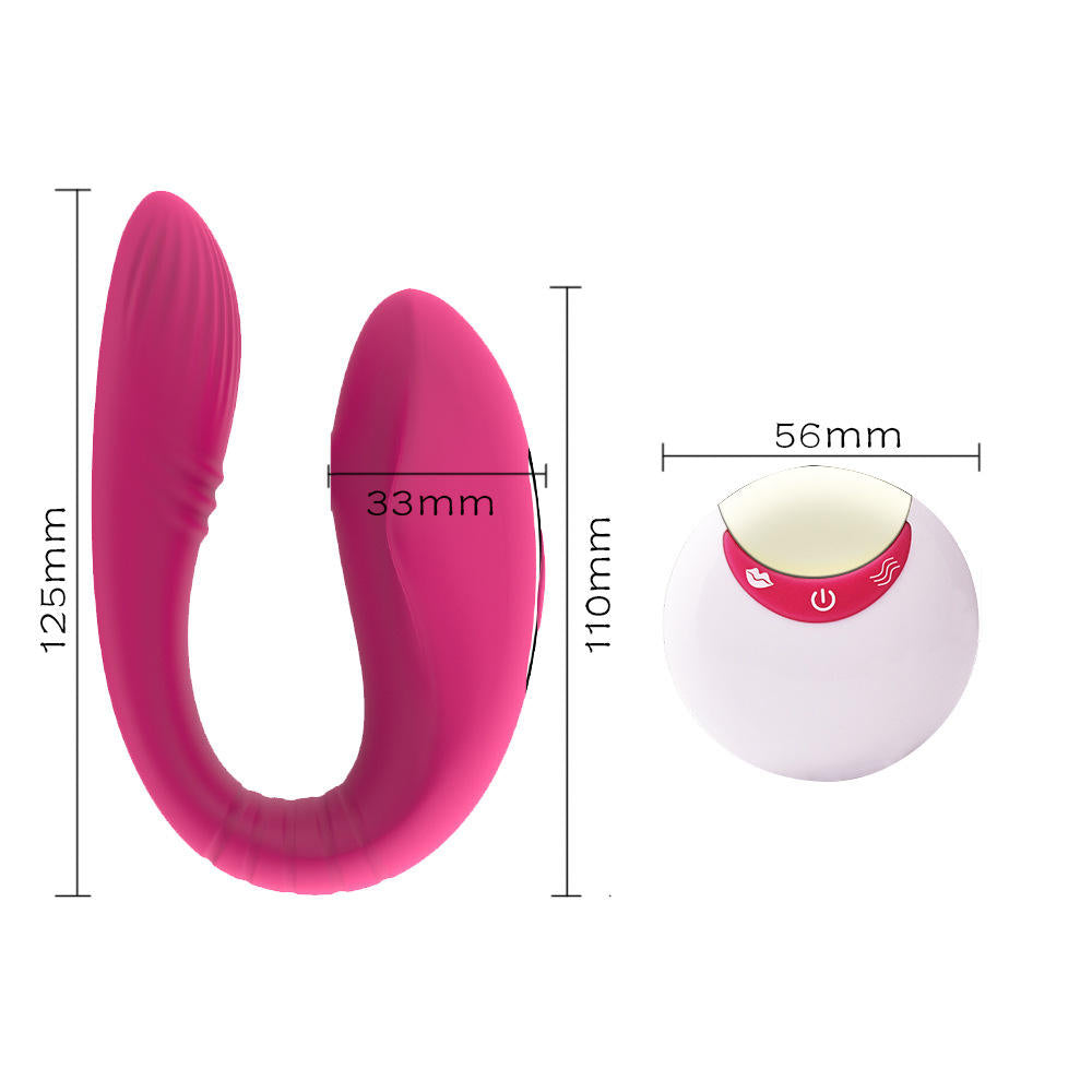 Vibrador en U con Succión Dual y Control Remoto 8 modos de vibración + 5 succion.
