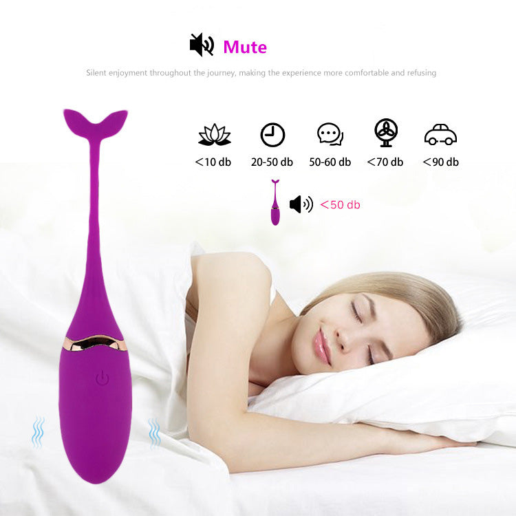 Vibrador tipo cola de ballena con control remoto inalámbrico – flexible, 10 modos de vibración